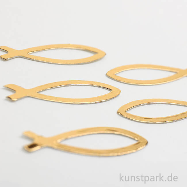 Artikelbild 2 des Artikels “Kreativ Accessoires - Streuteile, Christliche Fische, Gold “