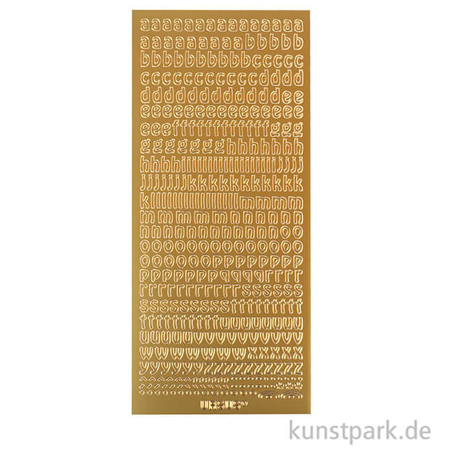 Artikelbild 2 des Artikels “Kreativ Sticker - Buchstaben klein, Gold, 10 x 23 cm “