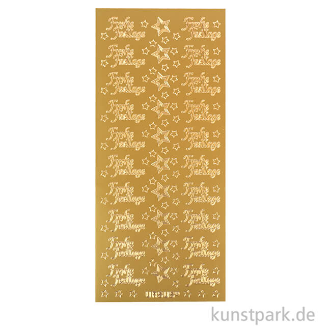 Artikelbild 2 des Artikels “Kreativ Sticker - Frohe Festtage, Gold, 10 x 23 cm “