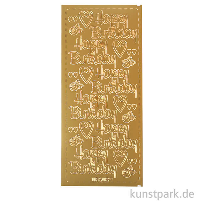 Artikelbild 2 des Artikels “Kreativ Sticker - Happy Birthday Groß, Gold, 10 x 23 cm “