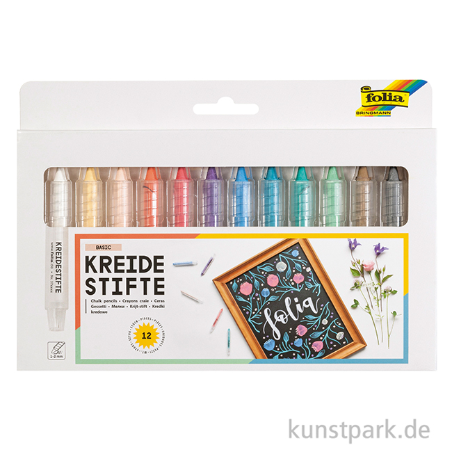 Artikelbild 2 des Artikels “Kreidestifte - 12 Stück, in Kunststoff gefasst “