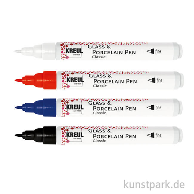 Artikelbild 2 des Artikels “KREUL Glass & Porcelain Pen - Classic Fine Set mit 4 Stiften “