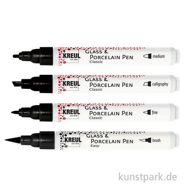 Artikelbild 2 des Artikels “KREUL Glass & Porcelain Pen - Handlettering Set mit 4 Stiften “