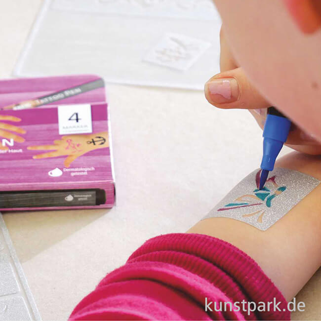 Artikelbild 2 des Artikels “KREUL Tattoo Pen 4er Set Anker, Sterne, Schmetterling “