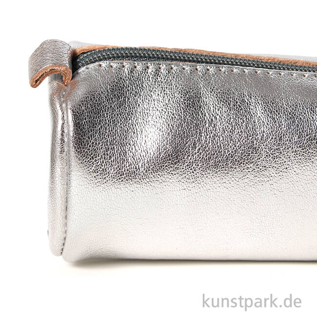 Artikelbild 2 des Artikels “Leder-Etui Metallic - Rund, Silber “