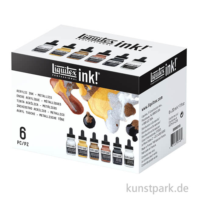 Artikelbild 2 des Artikels “Liquitex Professional ACRYLIC INK Set Metallics mit 6 x 30 ml “