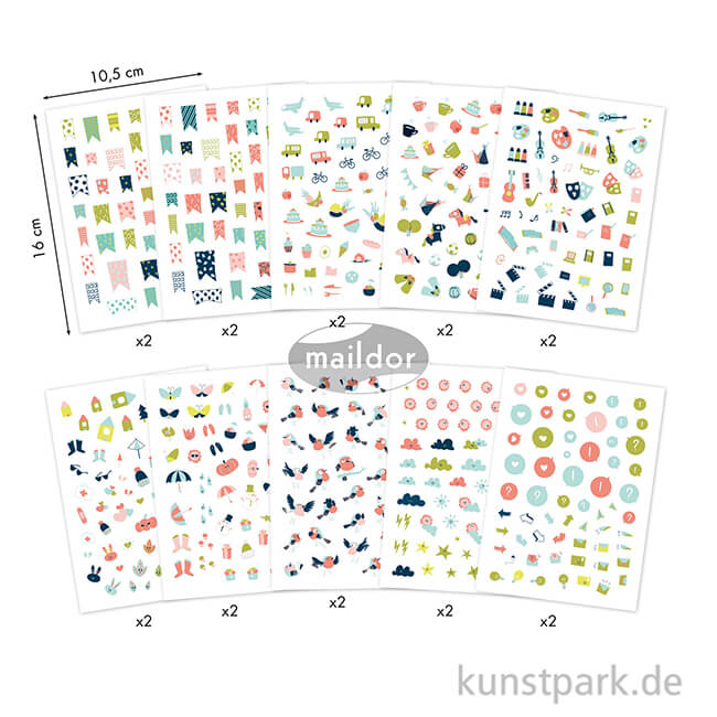 Artikelbild 2 des Artikels “Maildor Journal Stickerbuch A6 mit 1076 Stickern “