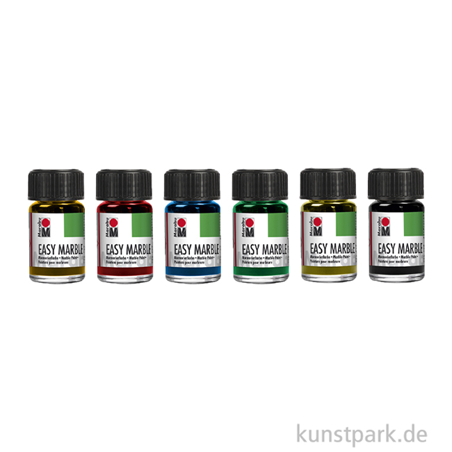 Artikelbild 2 des Artikels “Marabu easy marble Marmorierfarben Starter-Set, 6 x 15 ml “