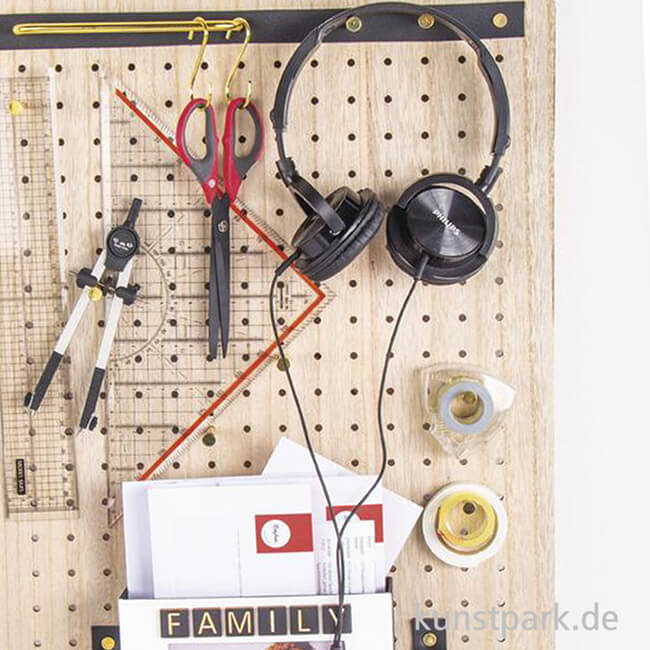 Artikelbild 2 des Artikels “MDF Board furniert - Pin & Peg Lochplatte, mit Aufhänger, groß “
