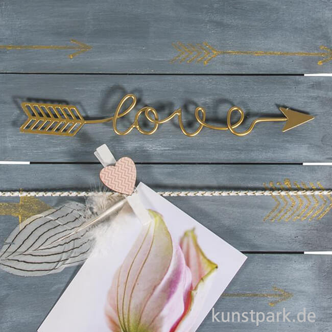 Artikelbild 2 des Artikels “Metalldeko Schriftzug Love, 24x3,2x0,2 cm - Gold “