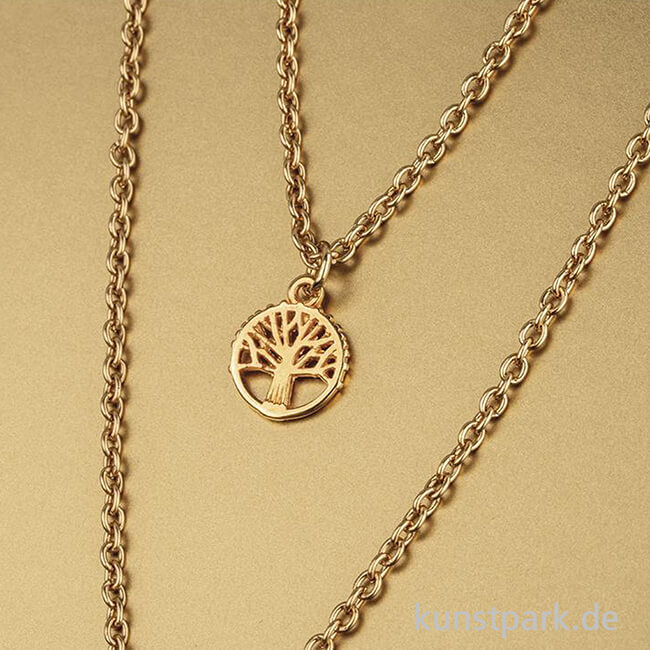 Artikelbild 2 des Artikels “Mini-Anhänger Metall - goldener Lebensbaum, 3 Stück “