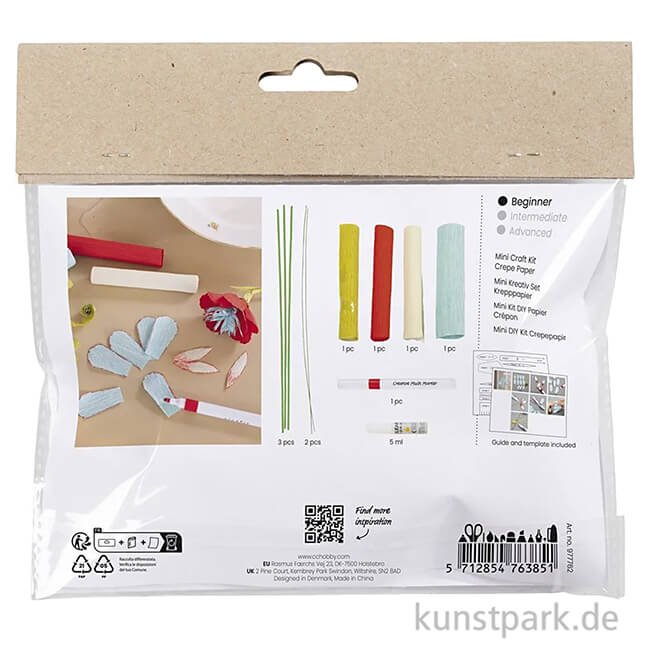 Artikelbild 2 des Artikels “Mini Bastelset - Blumen aus Krepppapier, Pastellfarben “
