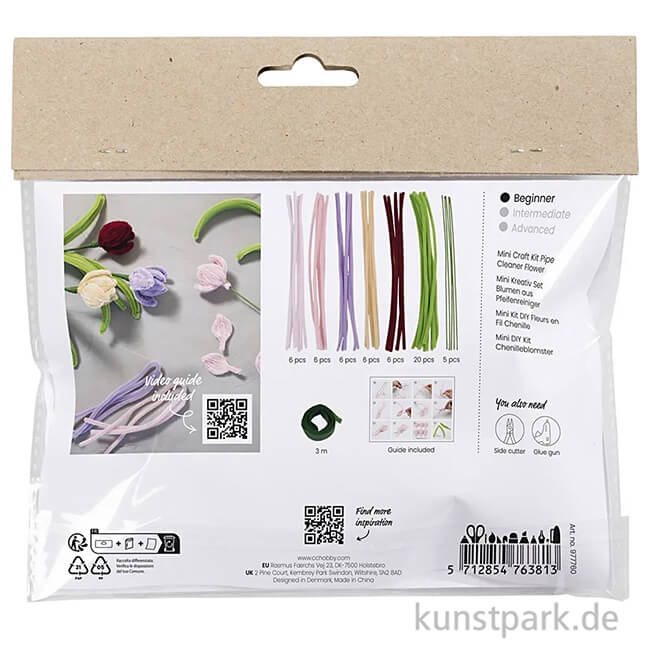 Artikelbild 2 des Artikels “Mini Bastelset - Blumen aus Pfeifenreinigern, Tulpen “