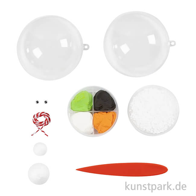 Artikelbild 2 des Artikels “Mini Bastelset Weihnachtskugel Modellieren, Schneemann “