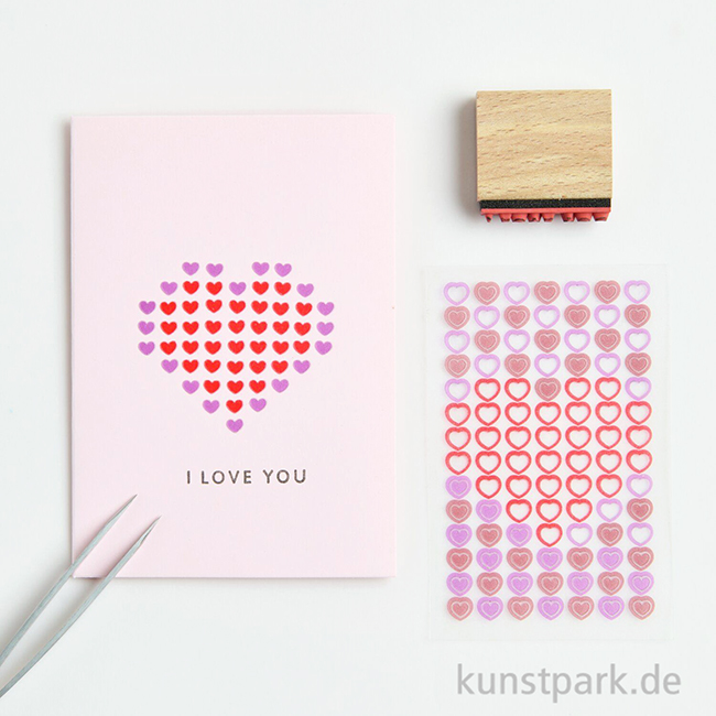 Artikelbild 2 des Artikels “Mini Foliensticker - Herzen, Neon, 3 Bögen “