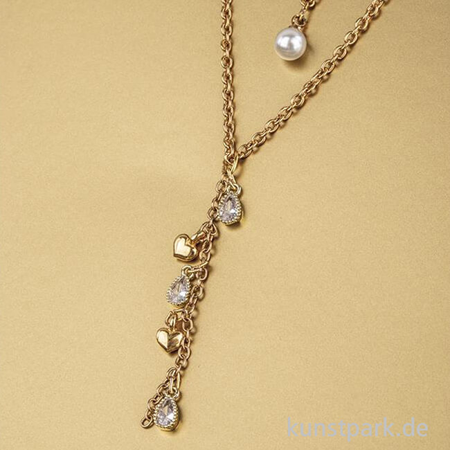 Artikelbild 2 des Artikels “Mini-Strassanhänger Metall - goldener Tropfen, 2 Stück “