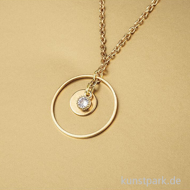 Artikelbild 2 des Artikels “Mini-Strassanhänger mit goldenem Metall - Rund, 2 Stück “