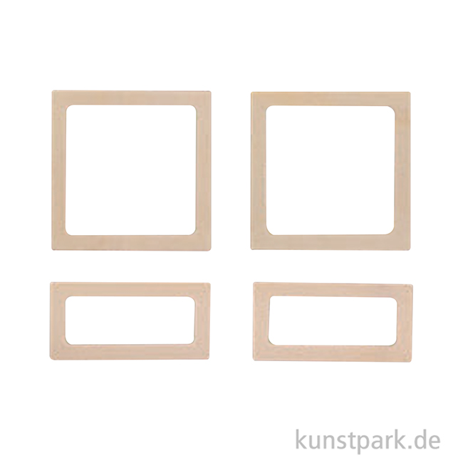 Artikelbild 2 des Artikels “Miniatur Holz Bilderrahmen in 2 Größen, 4er Set “