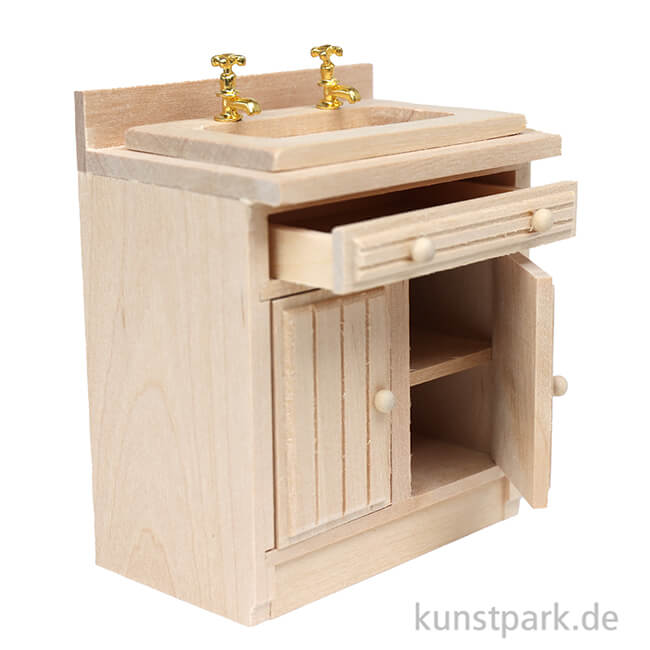 Artikelbild 2 des Artikels “Miniatur Spültisch, Naturholz, 7,5 x 9 x 5 cm “