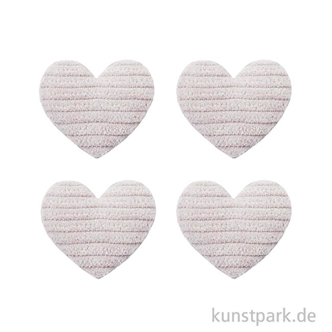 Artikelbild 2 des Artikels “Miniatur Stoffherz, Beige, 3,5 cm, 4 Stück “