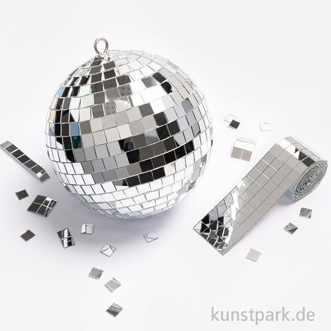 Artikelbild 2 des Artikels “Mirror Tile Rolls - Spiegelsteine, 10 x 10 mm, 2 Rollen, je 4 cm x 1 m “