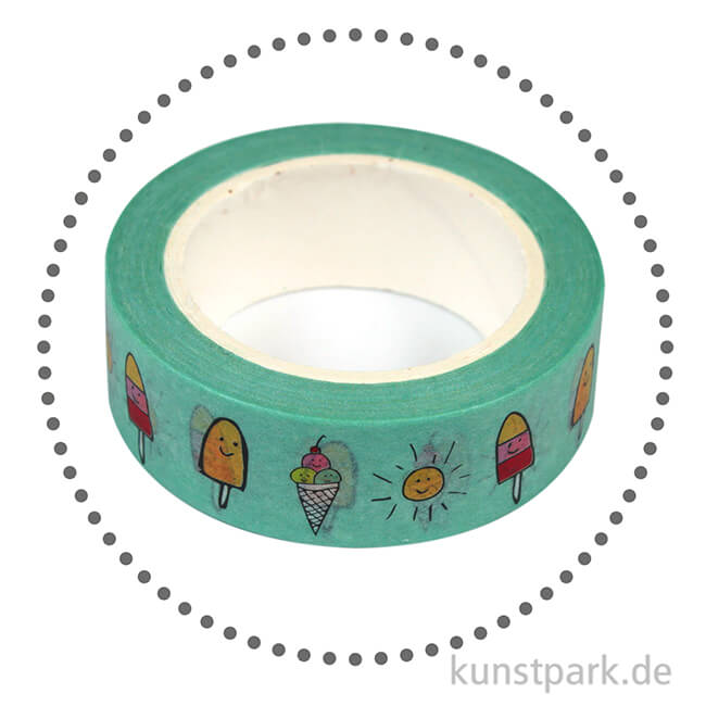 Artikelbild 2 des Artikels “Motiv-Klebeband Washi-Tape - Sunny Icecream, 15 mm, 10 m Rolle “