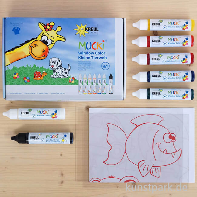 Artikelbild 2 des Artikels “MUCKI Window Color Pen Set 7 x 29 ml - Kleine Tierwelt “