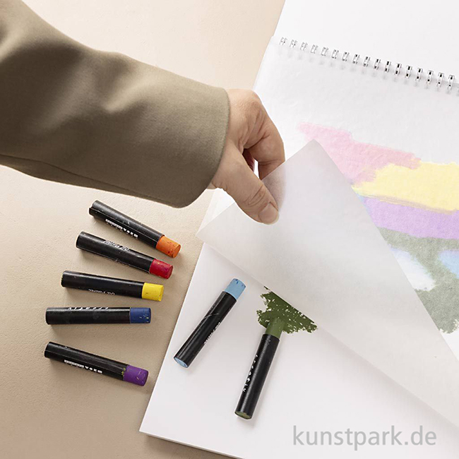 Artikelbild 2 des Artikels “Ölpastell Block, Weiß, 300g, 15 Blatt, A4, 210 x 297 mm “