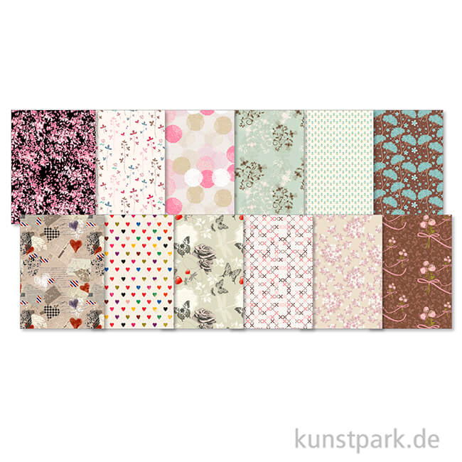 Artikelbild 2 des Artikels “Paper Book - Retro Motivpapiere, 45 x 30,4 cm, 24 Blatt, 157g “
