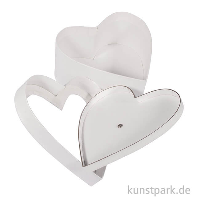 Artikelbild 2 des Artikels “Pappmache Herz mit Schütteldeckel, Weiß, Größe 13x13x7 cm “