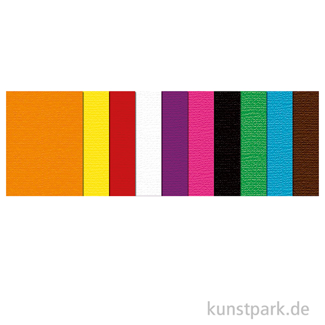 Artikelbild 2 des Artikels “Prägekarton DIN A4, 10 Blatt farbig sortiert, 220g “