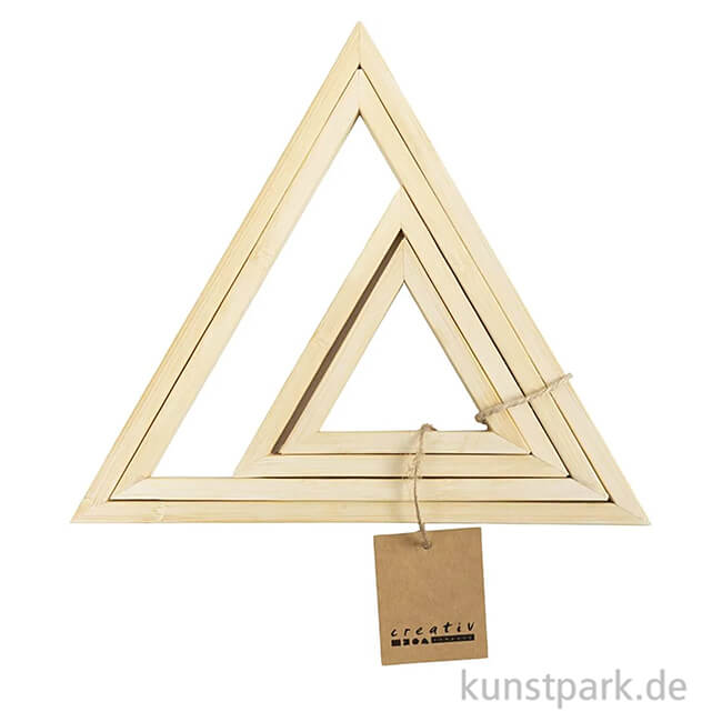 Artikelbild 2 des Artikels “Rahmen aus Bambus, Dreieck, 9x12 + 18x21 cm, 2 Stück “