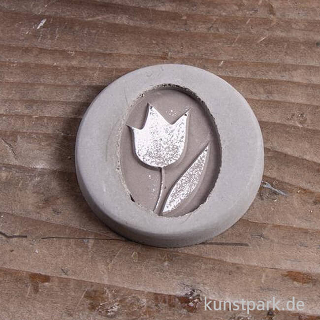 Artikelbild 2 des Artikels “Gießform Label - Ab ins Nest + Tulpe - 35x25 mm, 2 Stück “