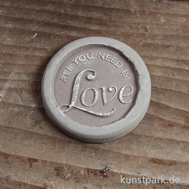 Artikelbild 2 des Artikels “Gießform Label - All you need is Love - 45 mm, 1 Stück “