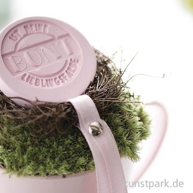 Artikelbild 2 des Artikels “Gießform Label - BUNT ist meine Lieblingsfarbe, 4,5 cm, 1 Stück “