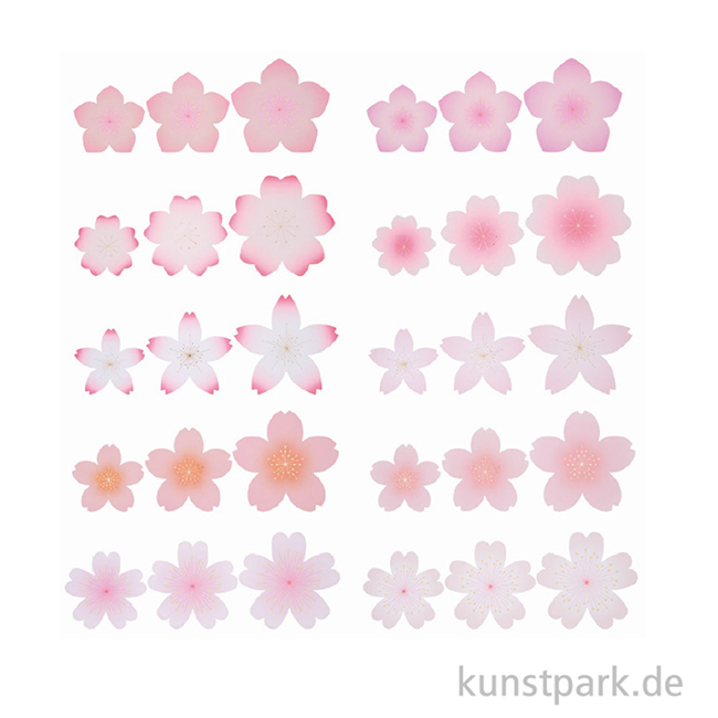 Artikelbild 2 des Artikels “Sakura Papierblüten - 60 Kirschblüten aus Papier “