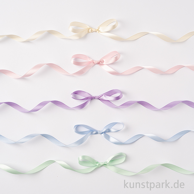 Artikelbild 2 des Artikels “Satinbänder in 5 Pastellfarben, je 10 mm x 4 Meter “