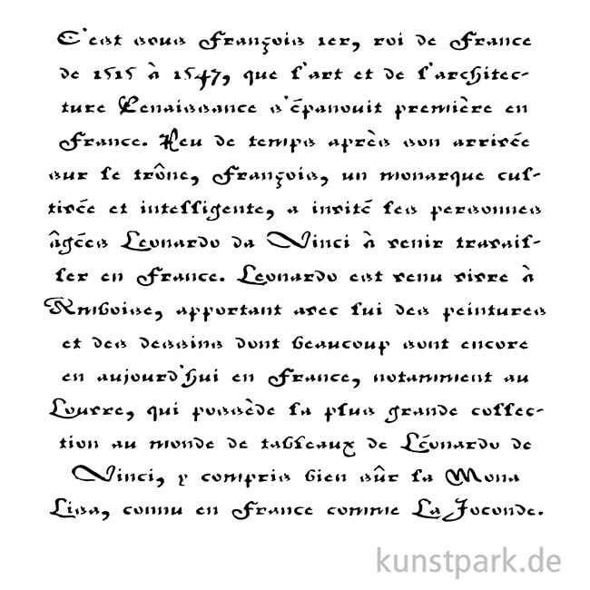 Artikelbild 2 des Artikels “Schablone 30,5x30,5 cm - Französische Schrift “