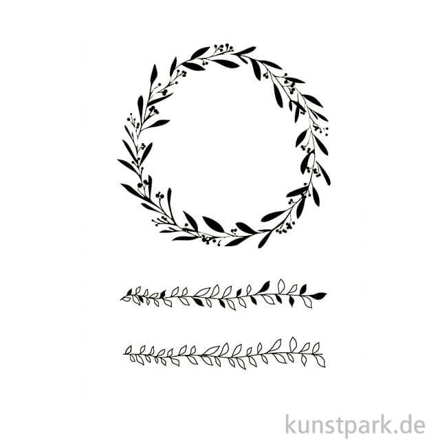 Artikelbild 2 des Artikels “Schablone - Blätterranken, mit Rakel, DIN A5 “