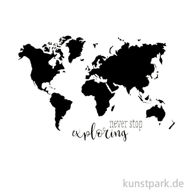 Artikelbild 2 des Artikels “Schablone - World Map, mit Rakel, groß, DIN A3 “