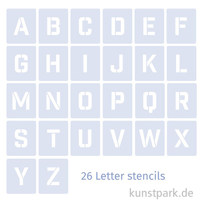 Artikelbild 2 des Artikels “Schablonen - Alphabet Set mit 26 Großbuchstaben, Höhe je 5 cm “