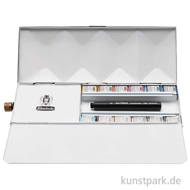Artikelbild 2 des Artikels “Schmincke HORADAM Aquarellkasten mit Wassertank, 12 x 1/2 Näpfchen “