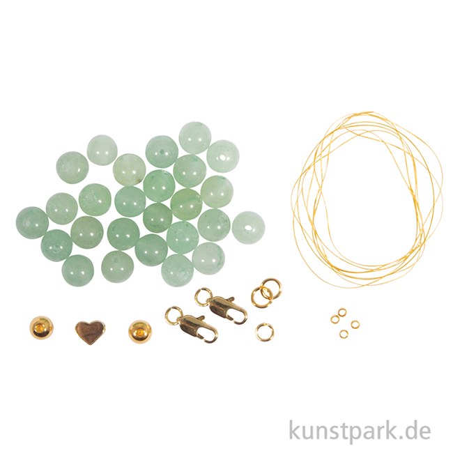 Artikelbild 2 des Artikels “Schmuck Bastelset - Armband, Halbedelsteinperlen, Grüne Dongling Jade “