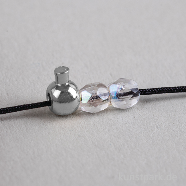 Artikelbild 2 des Artikels “Schmuck Positionierungsperle Rund, Silber, 3,5 x 3 mm, 10 Stück “