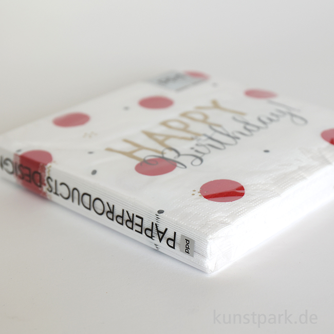 Artikelbild 2 des Artikels “Servietten Happy Birthday Dots - 33 x 33 cm “