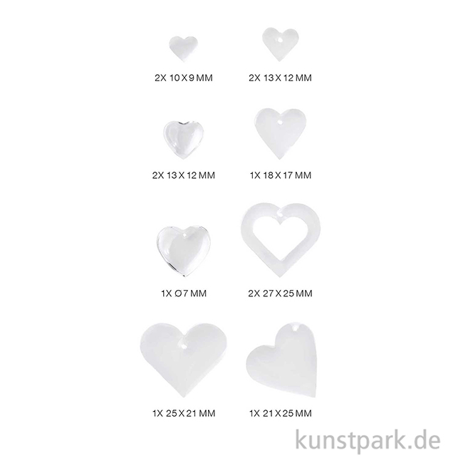 Artikelbild 2 des Artikels “Silikon Gießform - Anhänger, Herzen “
