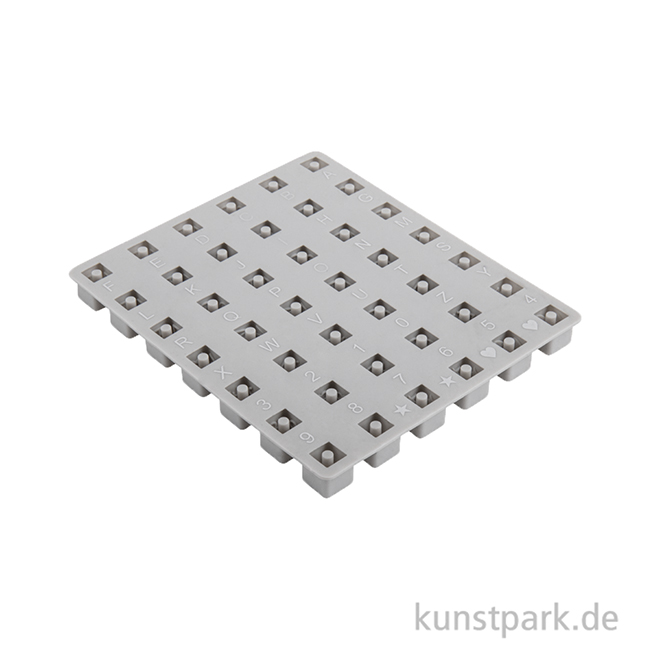 Artikelbild 2 des Artikels “Silikon Gießform - Buchstaben Perlen mit Zahlen, 42 Motive, 10 x 10 mm “