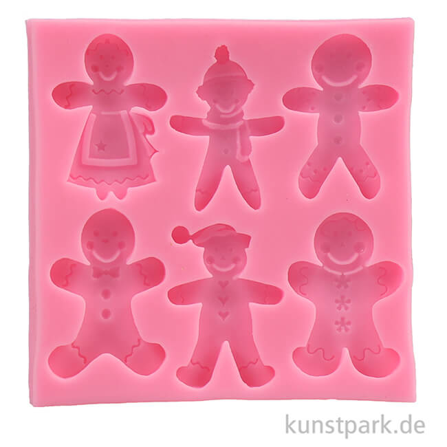 Artikelbild 2 des Artikels “Silikon-Gießform - Lebkuchen Figuren, 9,5 x 9,5 cm “