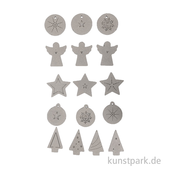 Artikelbild 2 des Artikels “Silikon Gießform - Mini Dekoformen Xmas, 16 Motive, 14,5 x 26 x 1 cm “