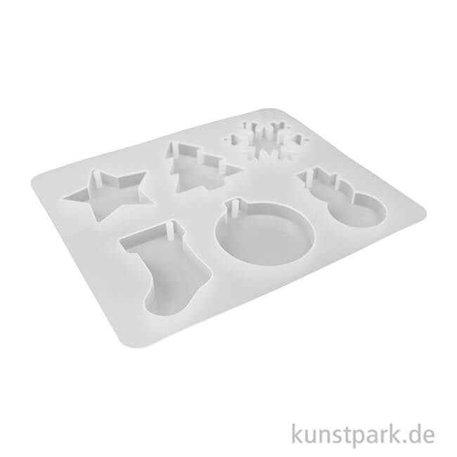 Artikelbild 2 des Artikels “Silikon Gießform - Weihnachten, 6 Anhänger, 35-40 x 4 mm “